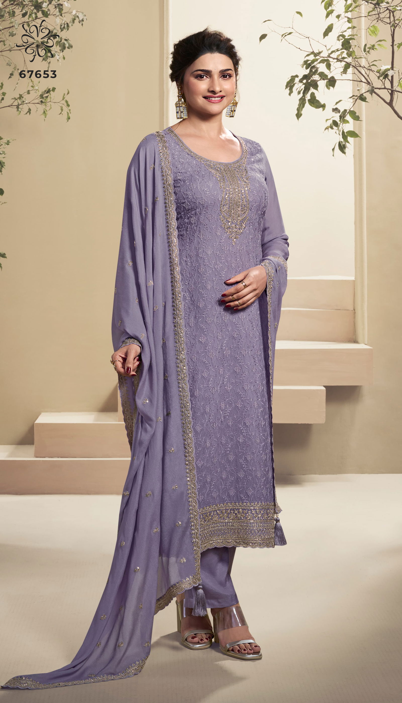 Saroj By Vinay Kuleesh Organza Designer Salwar Suits Wholesale Price In Surat

